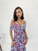 6410 ELBİSE-PEMBE - Görsel 5