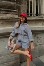 Volerie Çizgili Şortlu Takım 9342-17 - Görsel 3