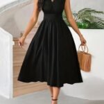 Kadın Askılı Kruvaze V Yakalı Beli Lastiklimidi Bürümcük Elbise