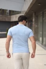 Erkek Polo Yaka Fermuar Detaylı Tişört - Görsel 2