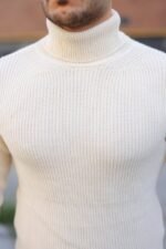 Erkek Boğazlı Örme Kazak - Görsel 3