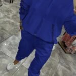 Kadın Uzun Kollu Kapşonlu Pulpayet Detay Viskon Iki Iplik Bluz Ve Pantolon Ikili Takım