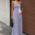 Göğsü Gipeli Straplez Elbise 2878