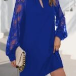 Kadın Uzun Kollu Damla Detaylı Sandy Mini Elbise