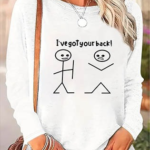 Kadın Uzun Kollu Bisiklet Yaka Baskılı Viskon Bluz