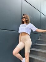 Kadın Yüksek Ben Toparlayıcı Sort Tayt - Görsel 2