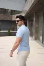 Erkek Polo Yaka Fermuar Detaylı Tişört - Görsel 3