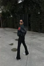 Pötikare Desen Nakışlı Kolej Ceket - Haki - Görsel 3