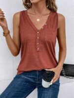 Kadın Askılı önden Düğmeli Viskon Bluz