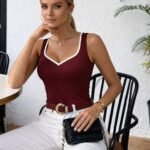 Kadın Askılı Kalp V Yakalı Dalgıç Bluz