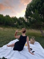 Kadın Keten Kumaş Kolsuz Mini Boy Elbise - Görsel 6