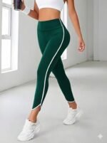 Kadın Yüksek Bel Yan şerit Detaylı Dalgıç Tayt