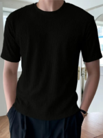 Erkek Kısa Kollu Bisiklet Yaka Triko Tişört - Görsel 6