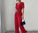 Kadın Toka Detaylı Kruvaze Takım - Görsel 2