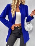 Kadın Uzun Kollu önü Açık Uzun Modal Ceket - Görsel 4