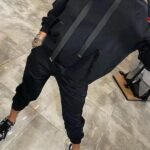 Kadın Uzun Kollu Kapşonlu Pulpayet Detay Viskon Iki Iplik Bluz Ve Pantolon Ikili Takım