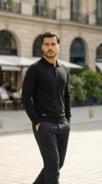 Erkek Düğme Yakalı Triko - Görsel 2