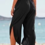 Kadın Yüksek Bel Yandan Yırtmaç Detaylı Aerobin Pantolon