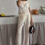 Shalina Süzüne Nakışlı Crop Takım 9796-08