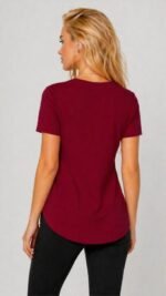 Kadın Yırtmaç Detaylı Viskon Kumaş Bluz - Görsel 2