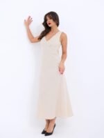 7124 ELBİSE-BEJ - Görsel 3