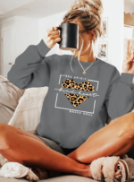 Kadın Uzun Kollu Bisiklet Yaka Desenli Viskon Iki Iplik Bluz - Görsel 3