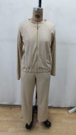 Kadın Uzun Kollu önden Fermuarlı Modal Ceket Ve Pantolon Ikili Takım - Görsel 4