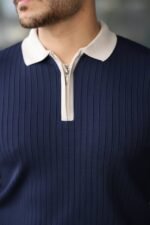 Erkek Kol Ve Yaka Detaylı Uzun Kollu Triko - Görsel 3