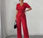 Kadın Toka Detaylı Kruvaze Takım