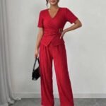 Kadın Toka Detaylı Kruvaze Takım