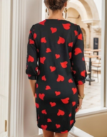 Kadın Uzun Kollu Bisiklet Yaka Dalgıç Mini Boy Elbise - Görsel 7