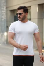 Erkek Bisiklet Yaka Kısa Kollu Tişört