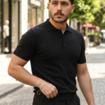 Erkek Düğme Yakalı Kısa Kollu Pamuk Triko Tişört