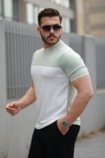 Erkek Parçalı Renk Kısa Kollu Tişört - Görsel 2