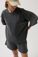 Oversize Lazer Kesim Bisiklet Yaka T-Shirt - Görsel 4