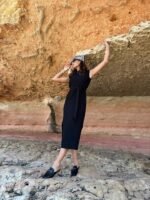 Pamela Kuşakli Vatkali Elbi̇se - Görsel 3