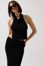 Parlak Kumaş Maxi Etek - Görsel 4