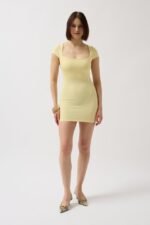 Pencere Detay Mini Dekolte Elbise - Görsel 2