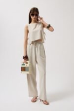 Yandan Bağlamalı Crop Bluz - Görsel 3