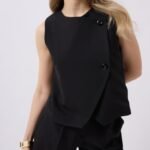 Yandan Düğmeli Dokuma Yelek