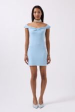 Büzgü Detay Omuz Askılı Mini Elbise - Görsel 2