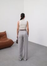 Keten Kemerli̇ Ve Dökümlü Palazzo Pantolon (Kemer Dahi̇l) - Görsel 2