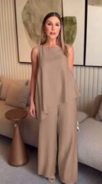 Asimetrik Bluz - Pantolon İkili Takım - Görsel 3