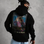 Erkek Patel Six Baskılı Kapüşonlu Sweat - Siyah