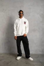 Erkek SCHOOL BOY Baskılı Kapüşonlu Sweat - Beyaz - Görsel 4