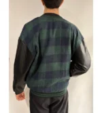 Erkek Pötikare Desen Nakışlı Kolej Ceket - Haki - Görsel 2