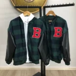 Erkek Pötikare Desen Nakışlı Kolej Ceket - Haki - Görsel 3