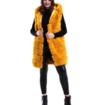 Reks Kapüşonlu Yelek - Sarı