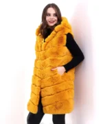 Reks Kapüşonlu Yelek - Sarı - Görsel 4