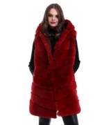 Reks Kapüşonlu Yelek - Kırmızı - Görsel 4